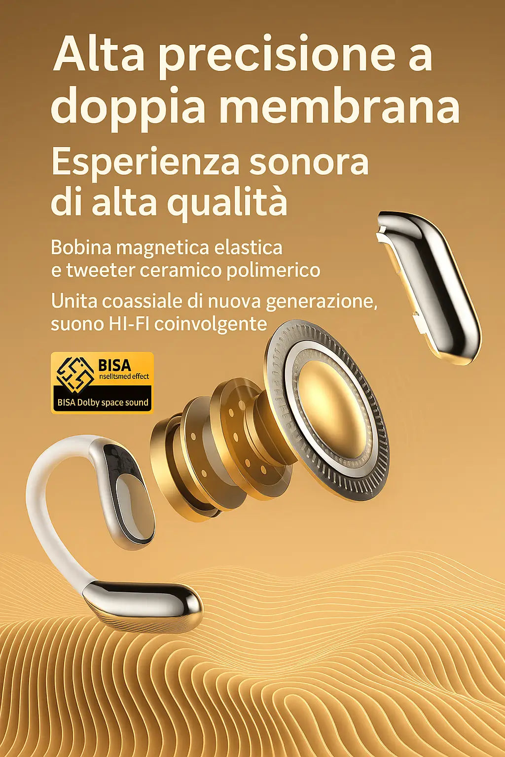 Osound® AirBone Sfera Pro a Conduzione Ossea con Display