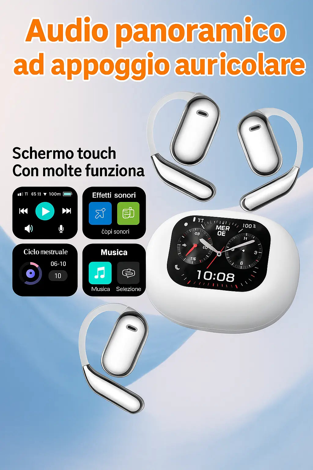 Osound® AirBone Sfera Pro a Conduzione Ossea con Display