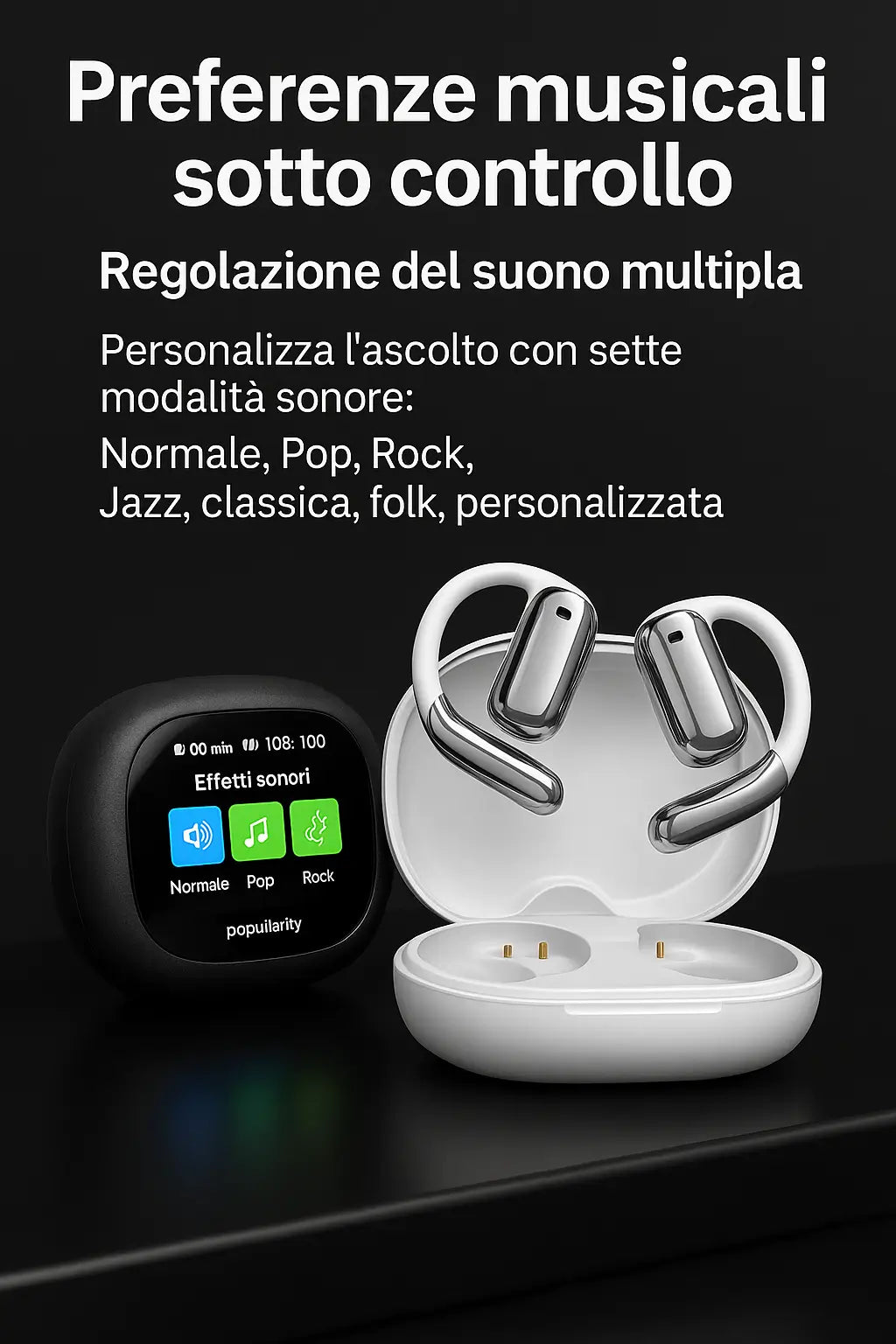 Osound® AirBone Sfera Pro a Conduzione Ossea con Display