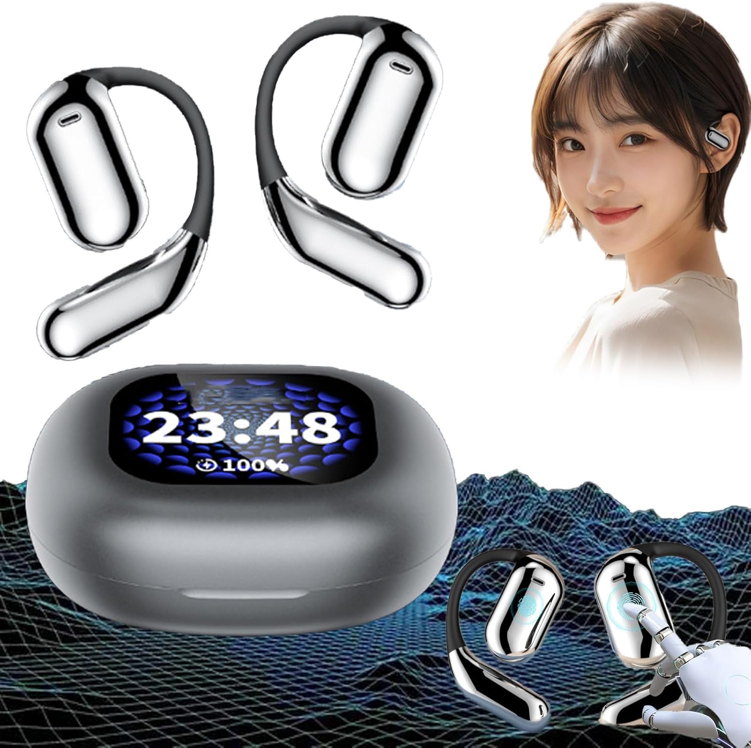 Osound® AirBone Sfera Pro a Conduzione Ossea con Display